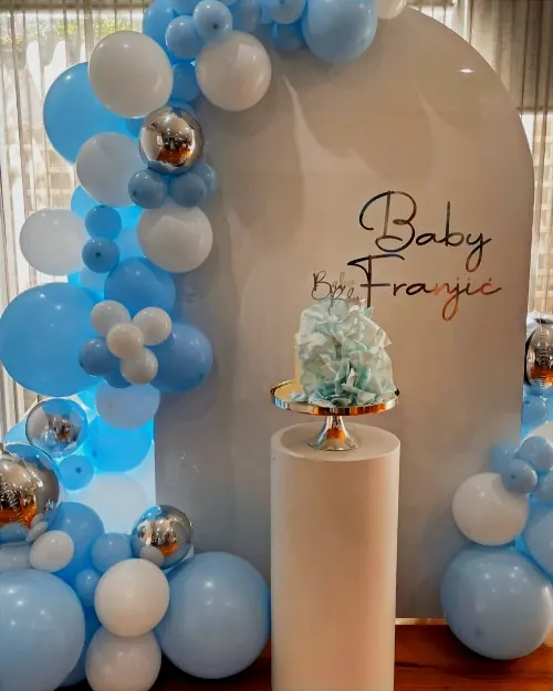 Blue Baby Shower Backdrop for Blue and white backdrop