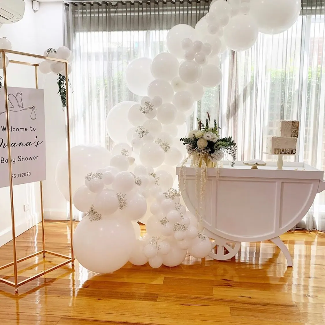 Neutral Baby Shower for white baby shower