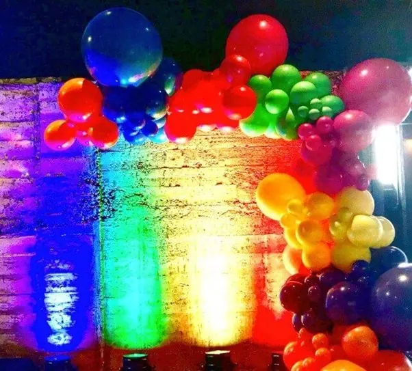 Balloon Garland In Rainbow Colours for Rainbow balloon garland