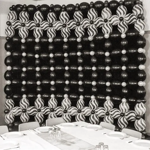 Black And White Balloon Backdrop for Balloon wall