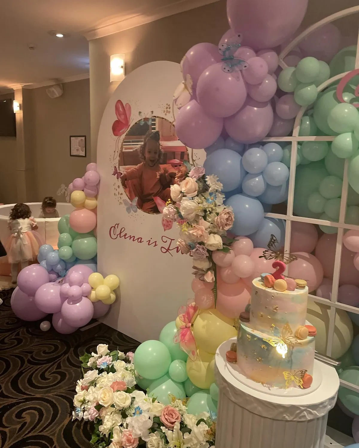 Butterflies And Flowers for girl's birthday decor