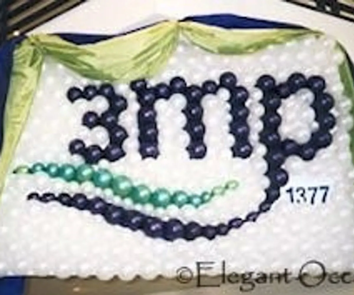 Corporate logo in balloons