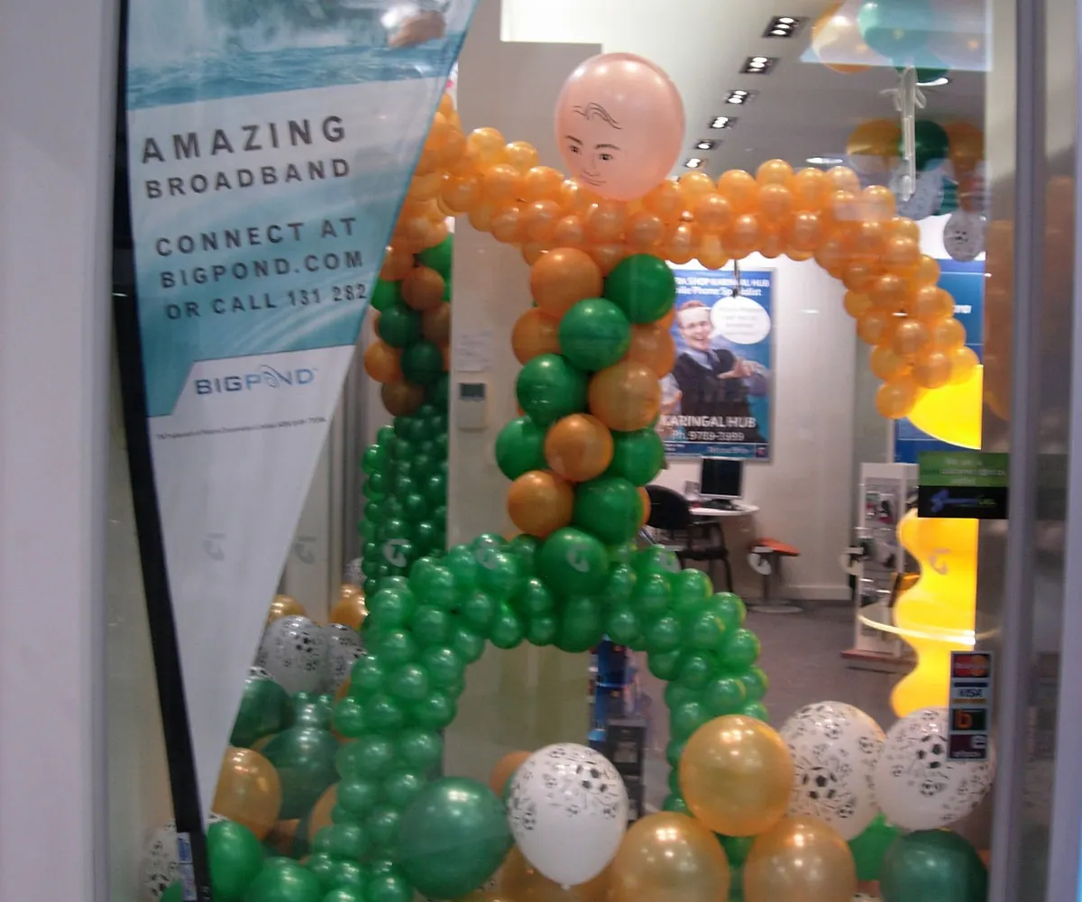 green and gold balloons