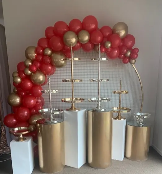 Sweets Backdrop for Red and gold balloon garland
