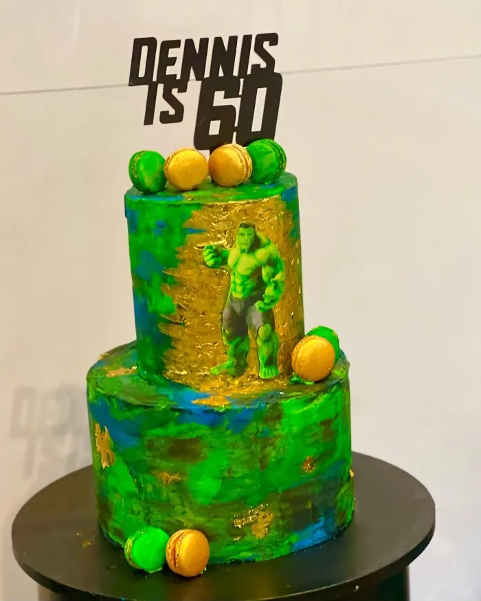 60th Birthday Cake for Hulk themed cake