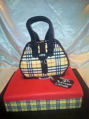 Burberry Handbag Cake for Designer handbag cake
