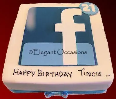 Facebook themed cake for Facebook themed cake