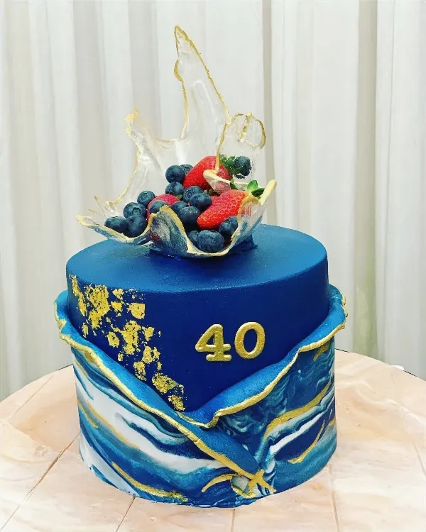 Glass Basket Cake for Blues cake