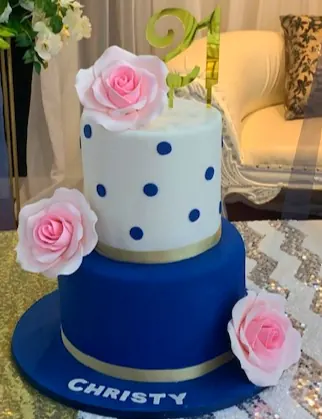 Pink And Blue Cake for Blue and white birthday cake