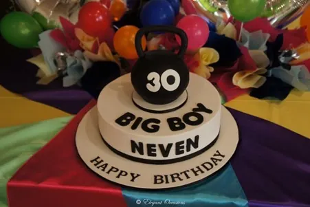Weight Lifting Themed Cake for Sports themed cake