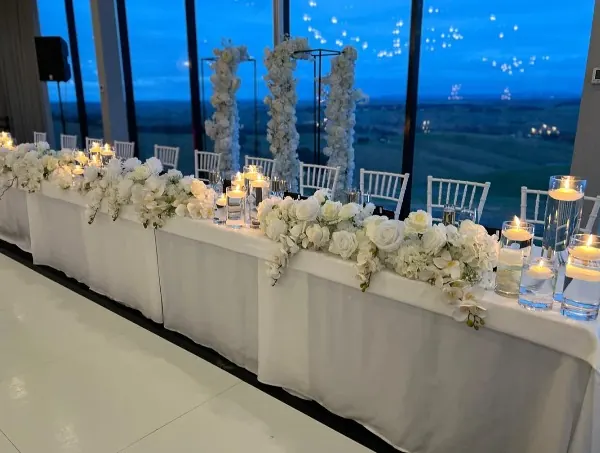 Wedding Table Decor for bridal table flowers