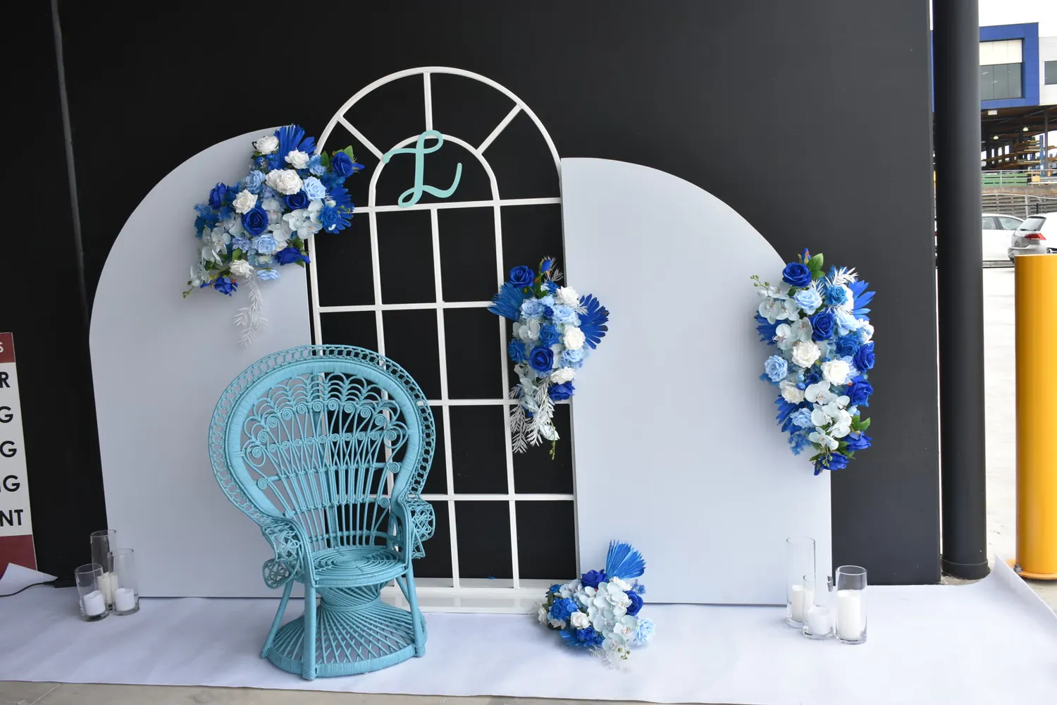 Blue And White Backdrop for Blue flowers backdrop