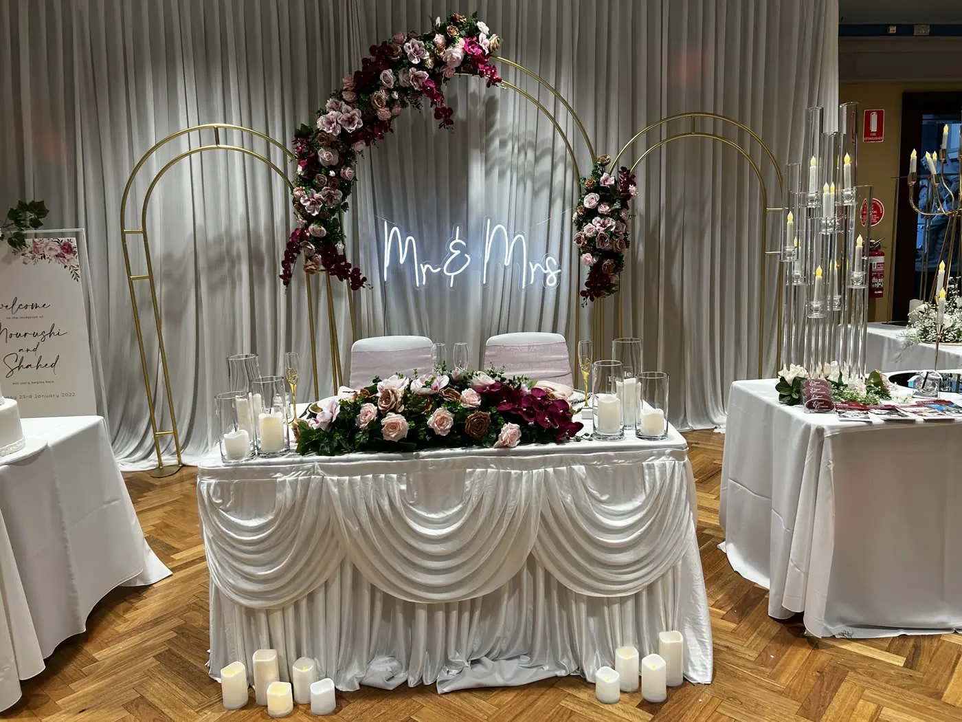 Gold Backdrop for gold arch backdrop
