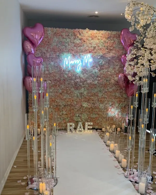 Pink Peach And And Cream Flower Wall for Flower Wall