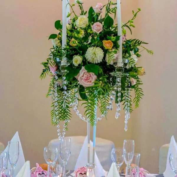 5 Arm Crystal Candelabra for Crystal Candelabras