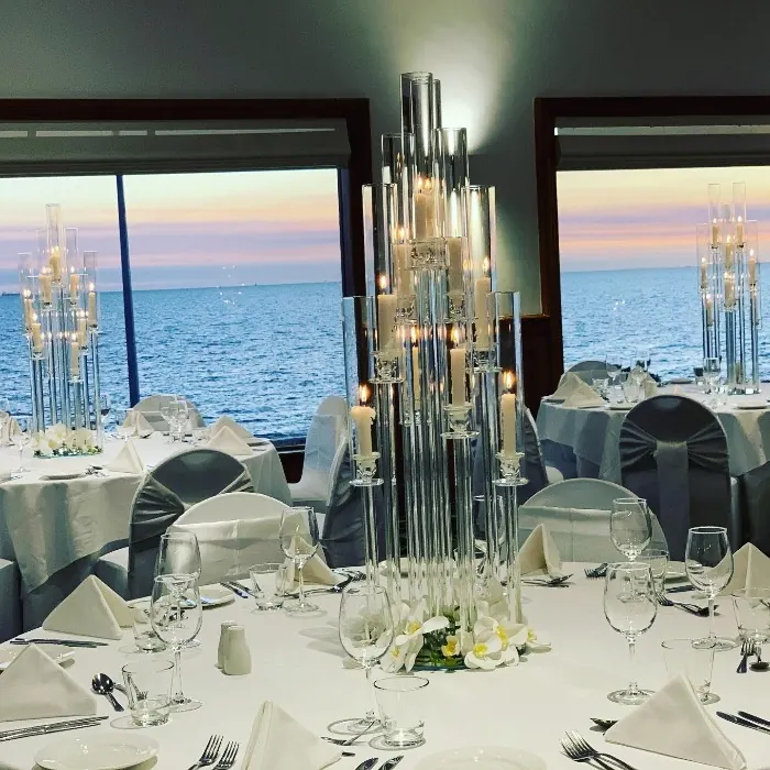 Glass Candelabra with 10 Candles for Glass Candelabra with 10 Candles