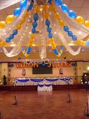 Balloon Ceiling Decor for Balloons and Lights on Ceiling.