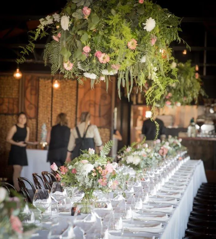 Flowers On The Ceiling for Floral ceiling installation