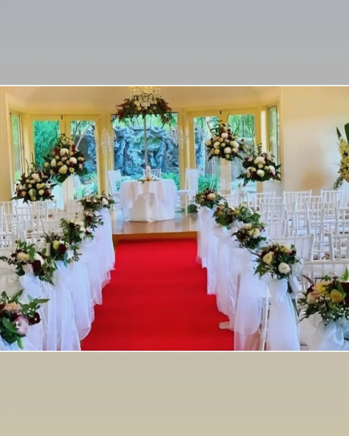 Church Aisle Decor for chapel wedding