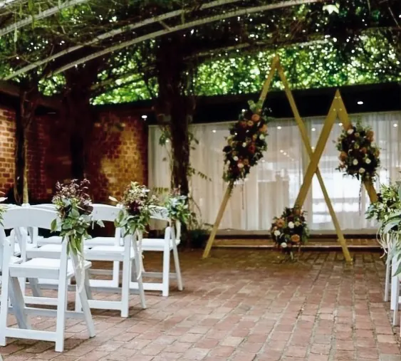 Double Arch Backdrop for Garden ceremony