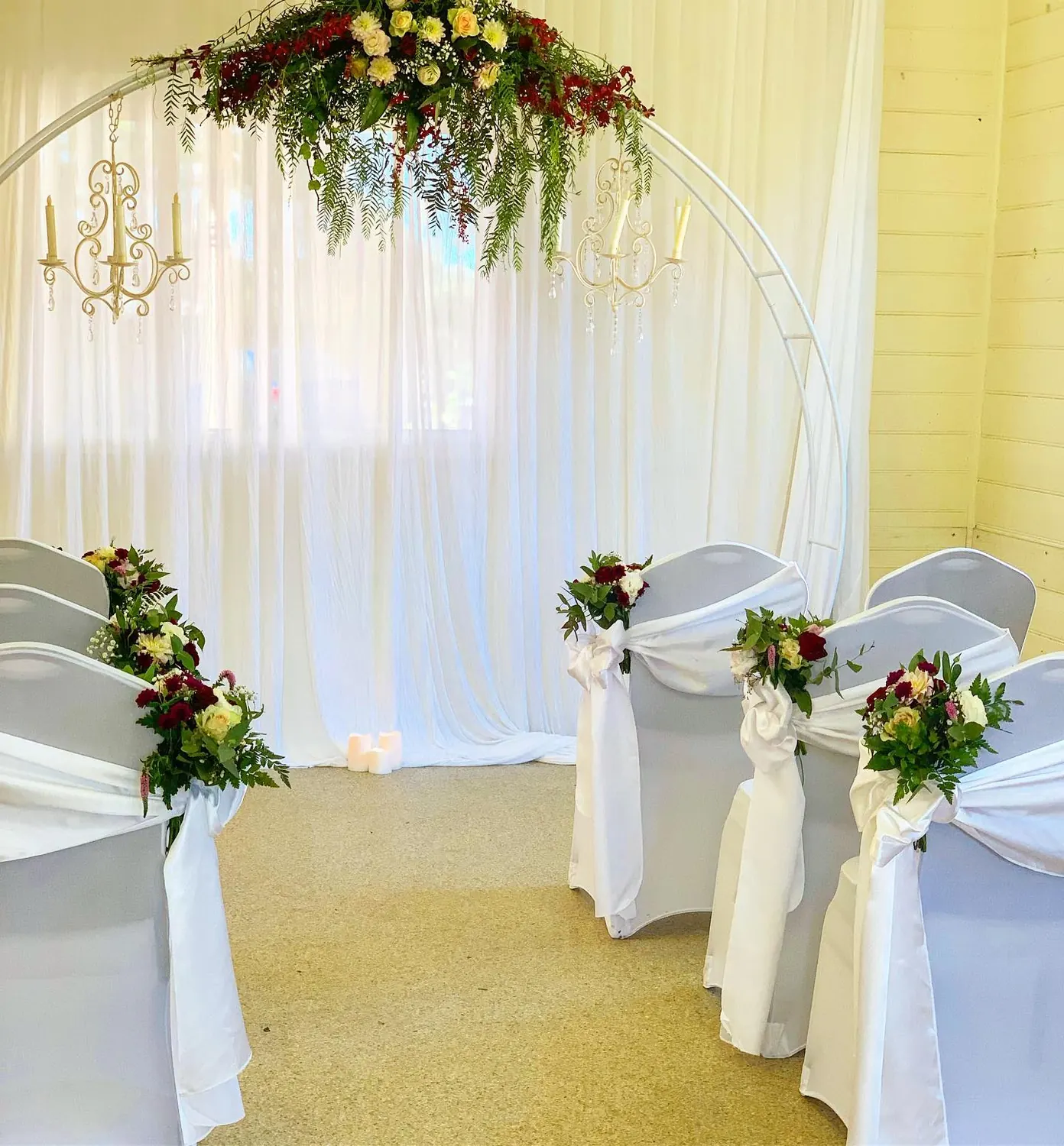 Floral Aisle Decor for Elegant Ceremony