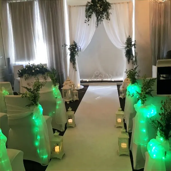 Light Up The Aisle for Fairy light aisle