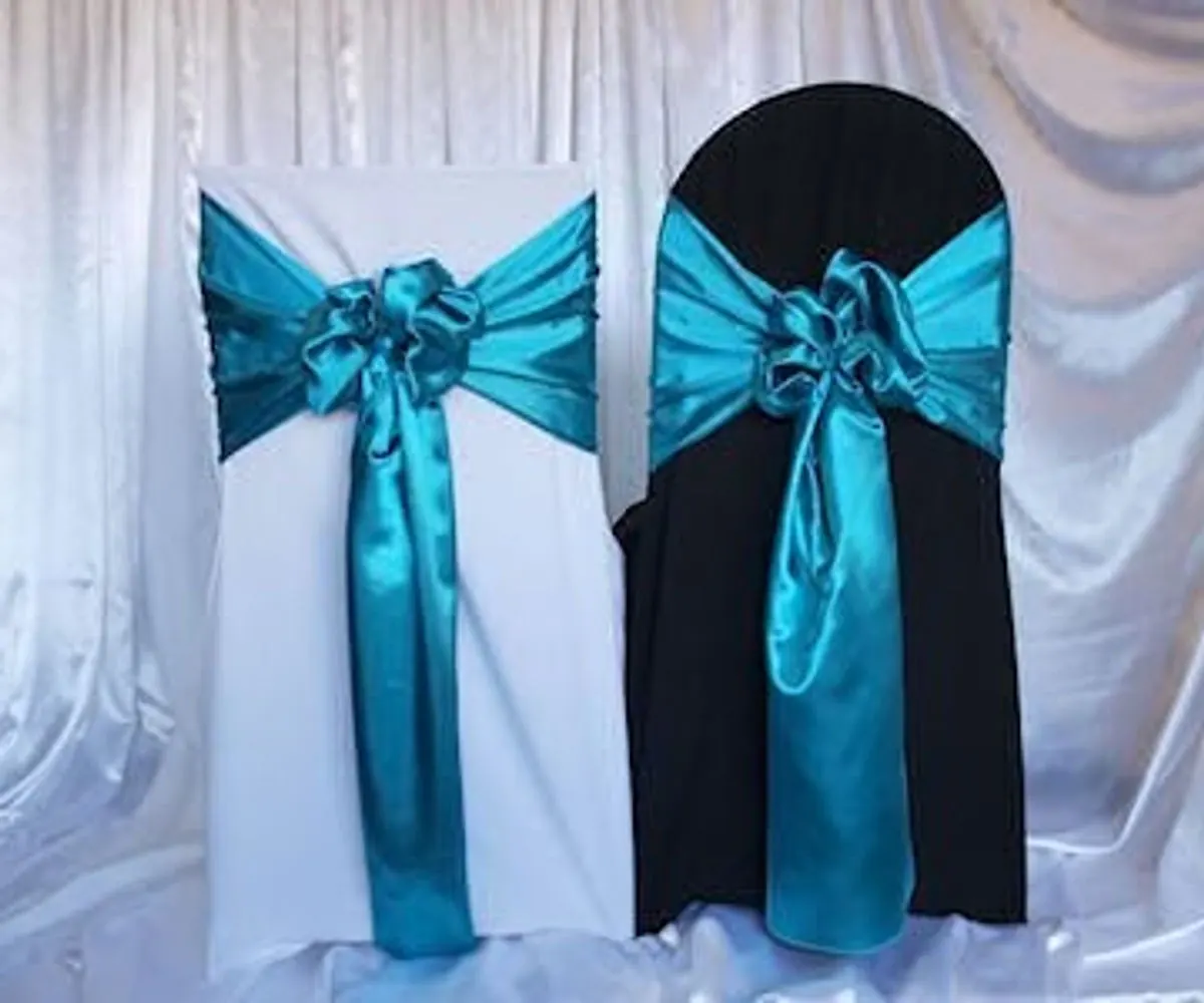 Turquoise satin sash