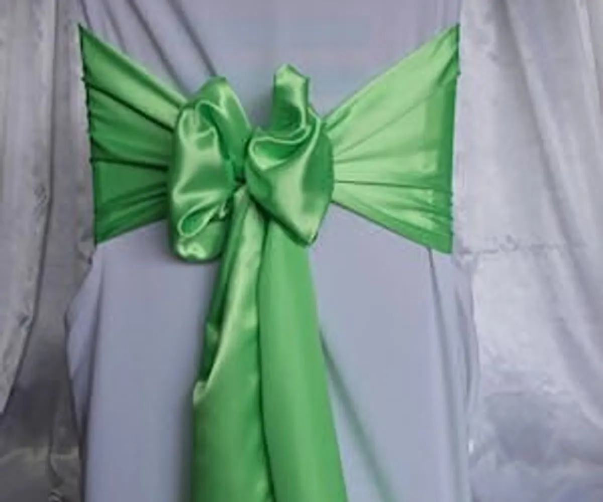 Lime green satin sash