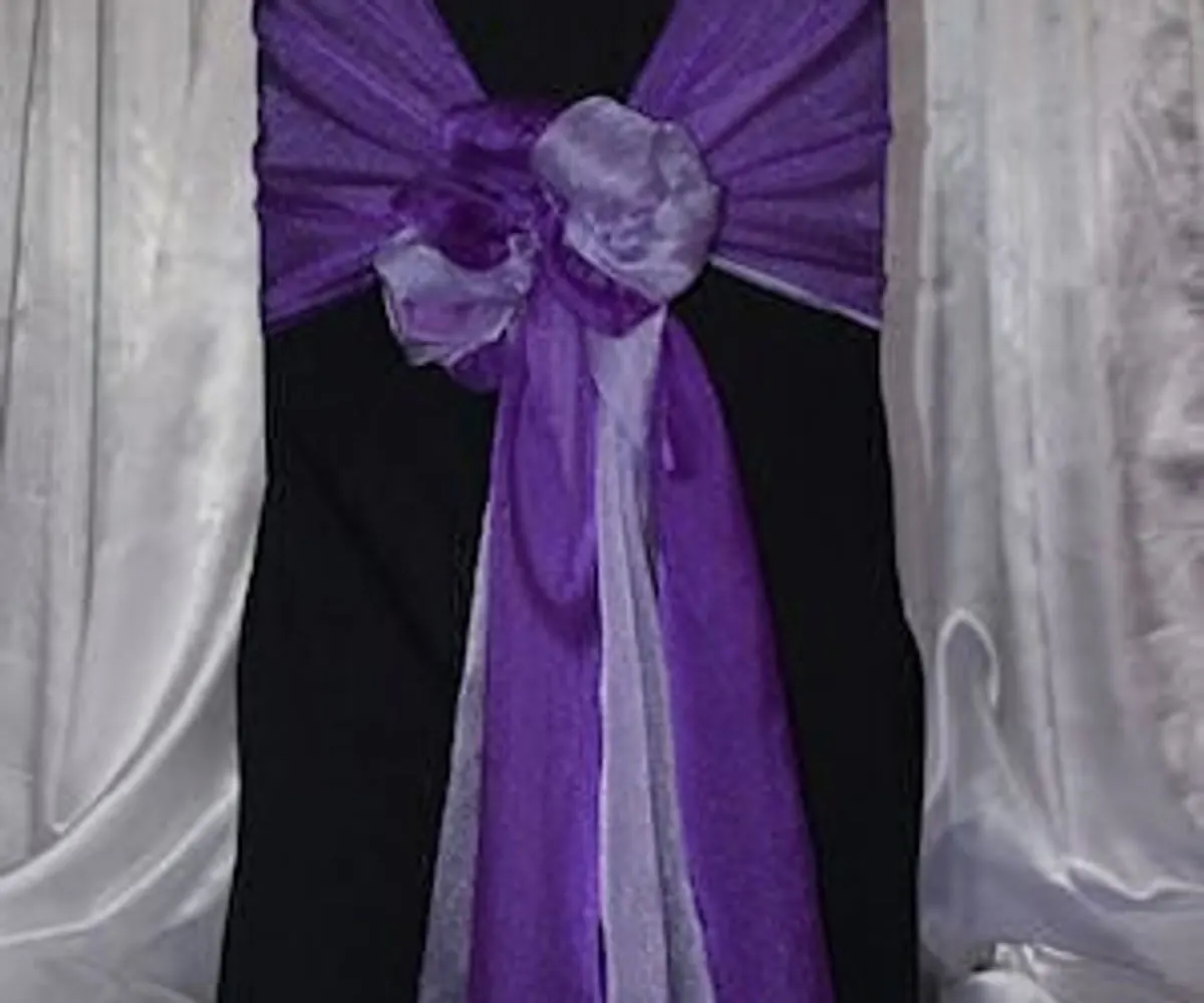 Purple / lilac organza sash
