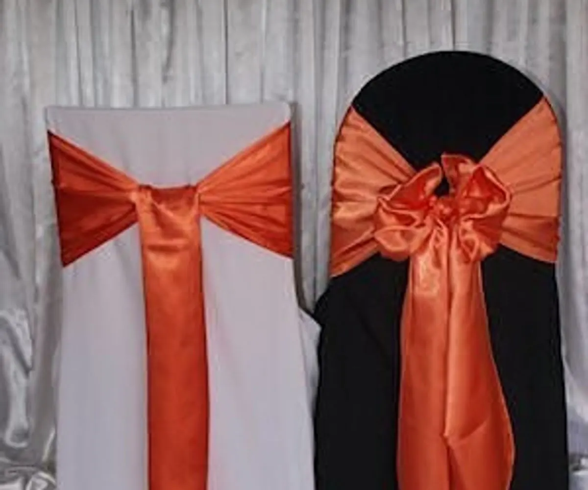 Orange satin sash