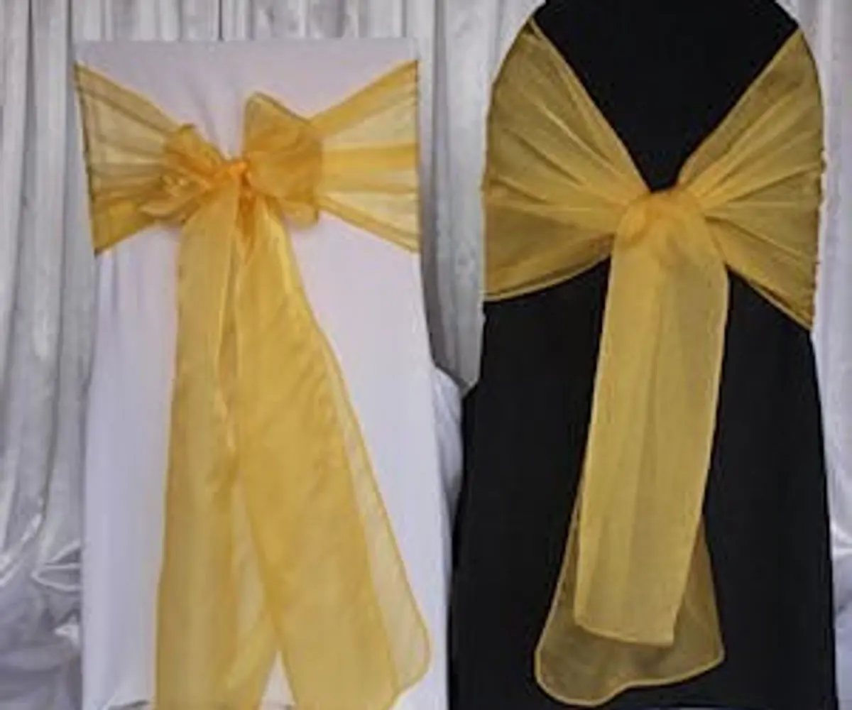 yellow organza sash