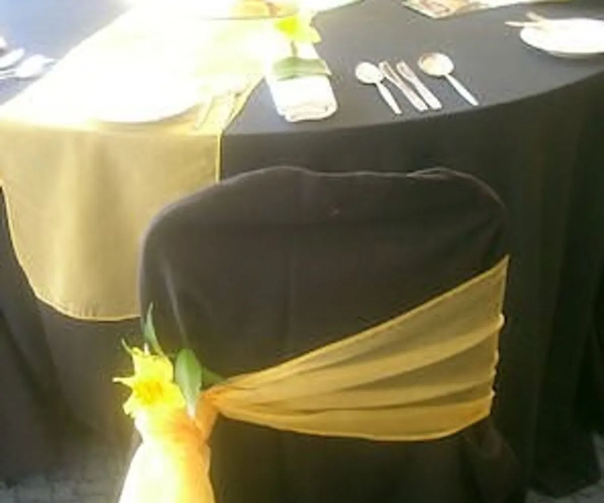 yellow organza sash