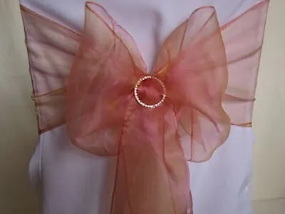 Peach / two tone organza sash for Peach / two tone organza sash