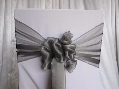 Silver organza sash for Silver organza sash