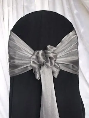 Silver organza sash for Silver organza sash