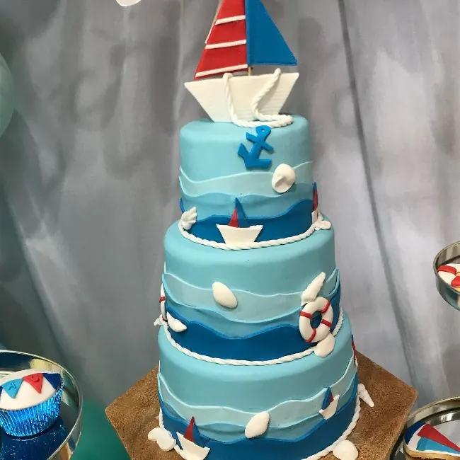 Anchor Cake for Sailboat cake