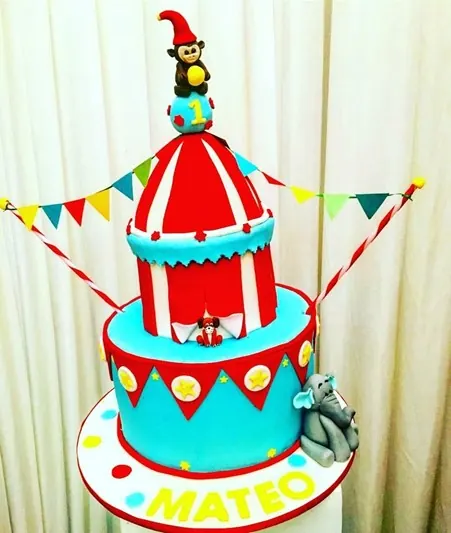 Circus Tent Cake for Circus theme