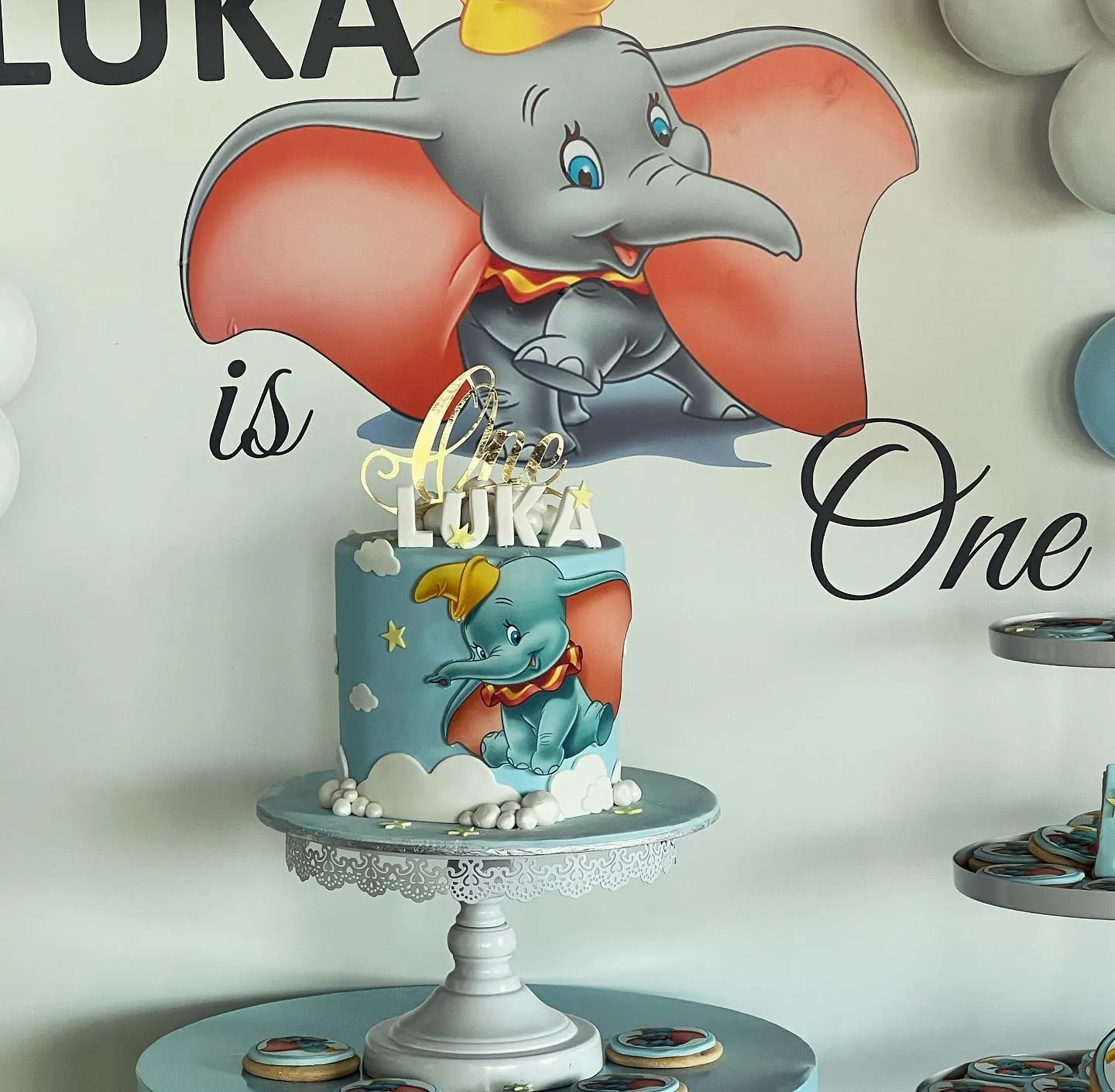Dumbo Themed Birthday for Dumbo birthday cake