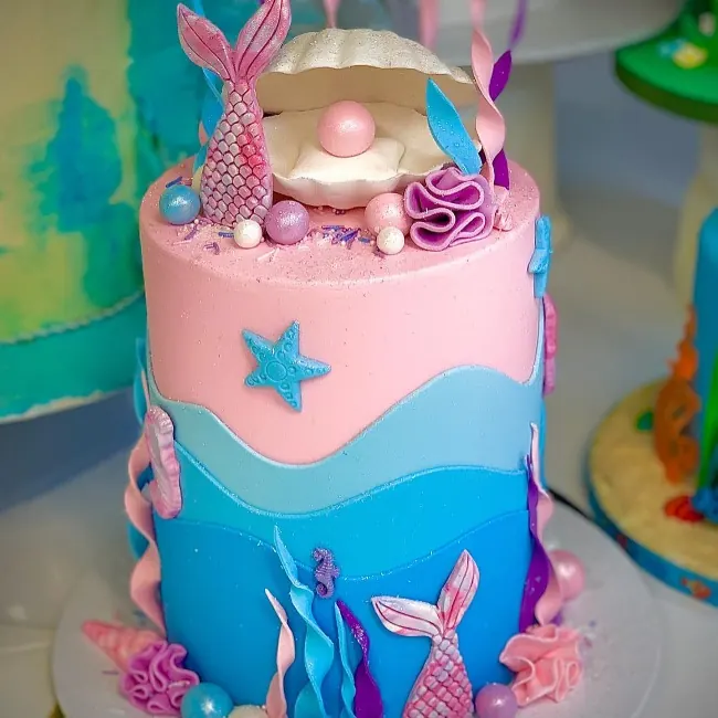 Underwater Cake for Mermaid cake