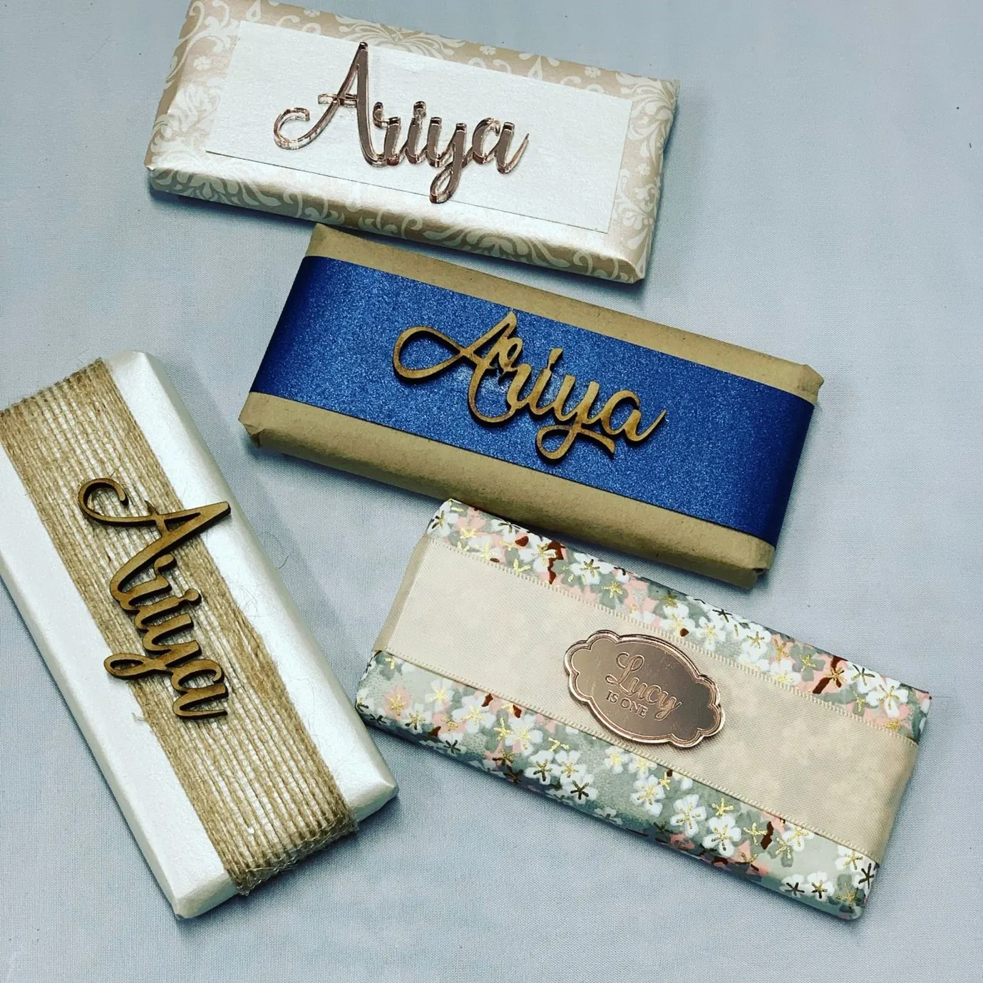 Chocolate Place Cards for Personalised chocolate bars