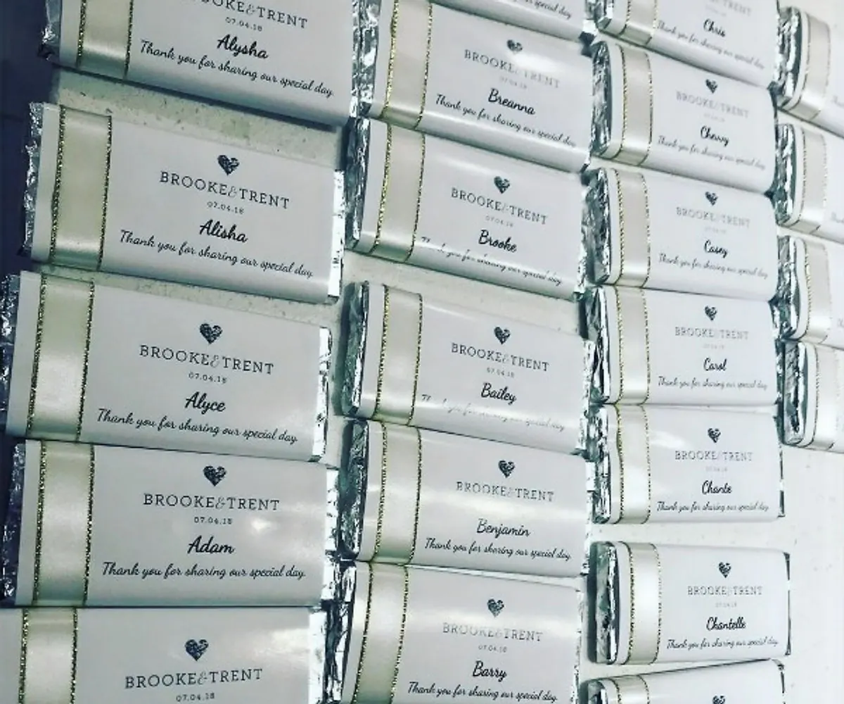 Personalised chocolates