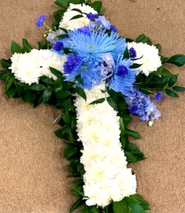 blue & white corss. for blue & white corss.