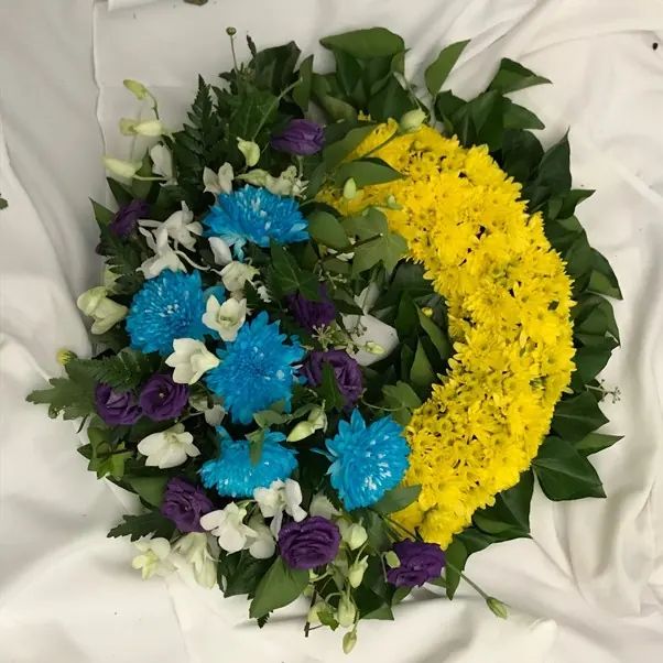 blue and yellow wreath for blue and yellow wreath
