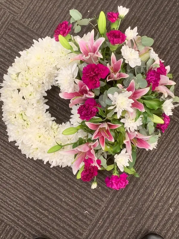 Fuchsia and white wreath for Fuchsia and white wreath