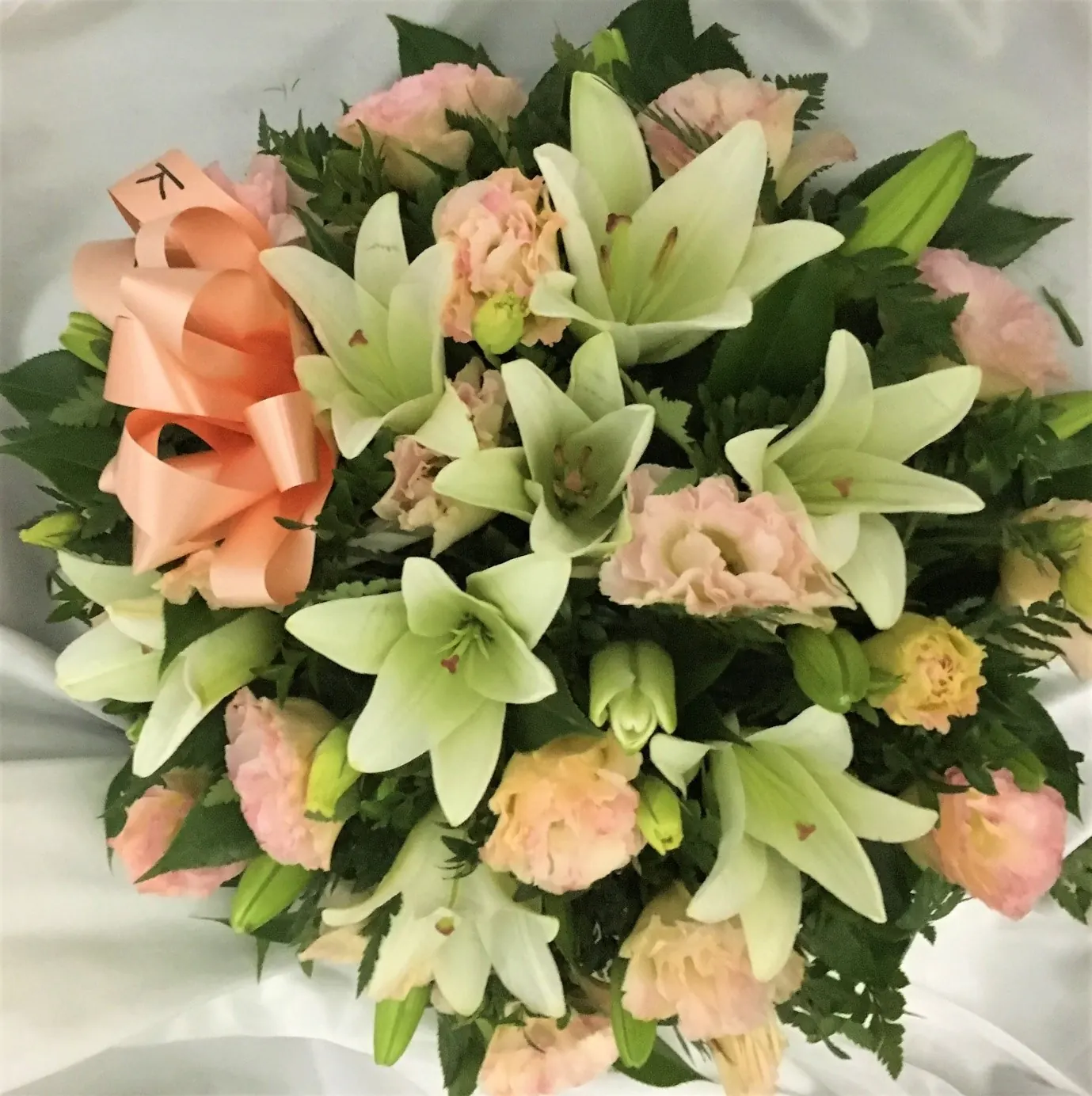 Peach and white for Peach and white