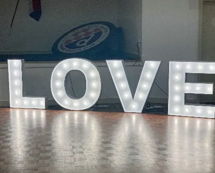 Ineon Love Letters Hire for LOVE neon stands