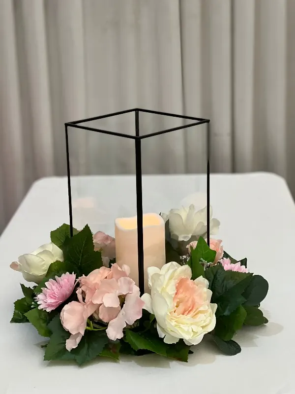Square Candle Holder for Square metal frame candle holder