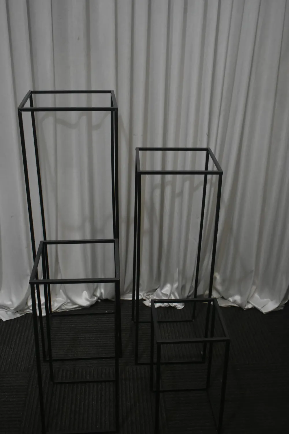 Black square plinths for Black square plinths