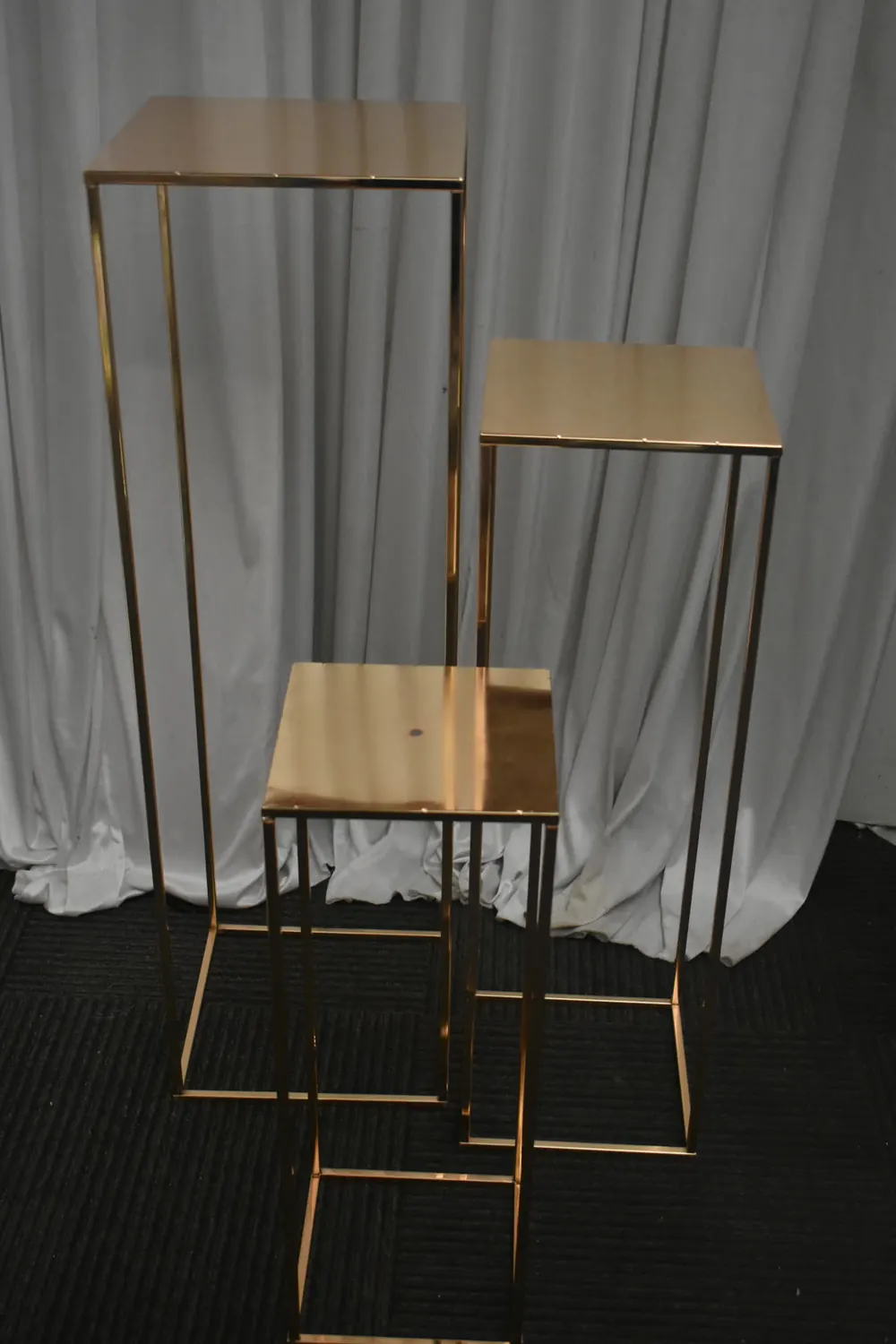 Gold square plinths$15 each for Gold square plinths$15 each