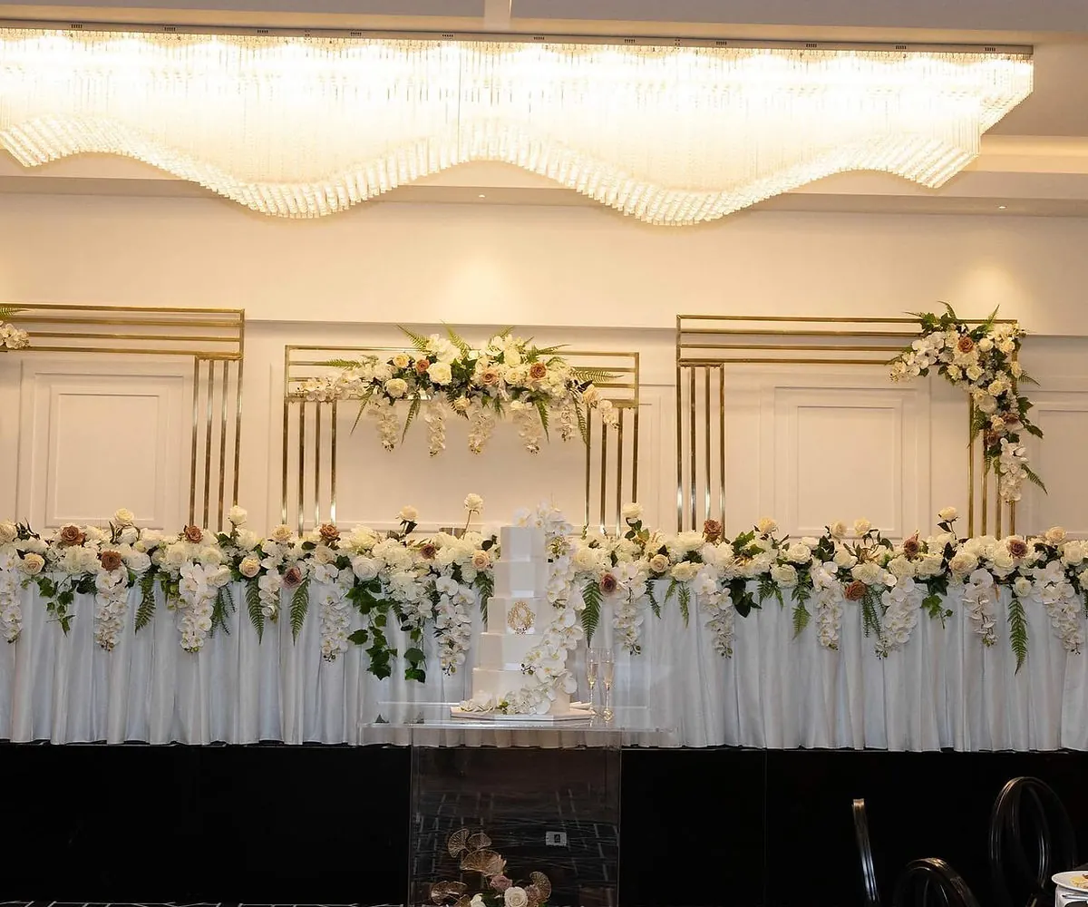 Gold arches backdrop